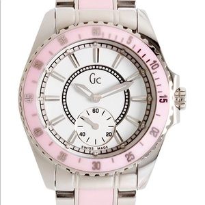 Pink Guess Enameled Collection Sport Class Ladies Watch Swiss Made GC 29005L